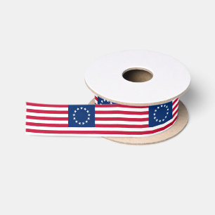 Betsy Ross American Flag Satin Ribbon
