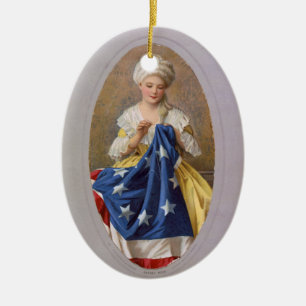 Betsy Ross, c1908, G. Liebscher Ceramic Ornament