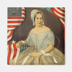 Betsy Ross First American Flag Vintage Portrait US Magnet