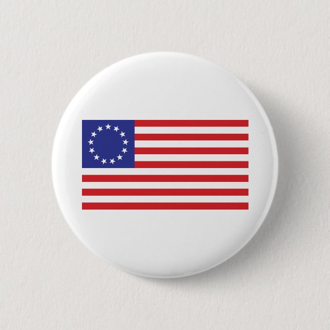 Betsy-Ross-Flag.-1776 2 Inch Round Button (Front)
