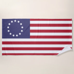Betsy Ross Flag   1776 American Flag Beach Towel
