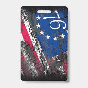 Betsy Ross Flag 1776 Patriotic 4th of July Badge