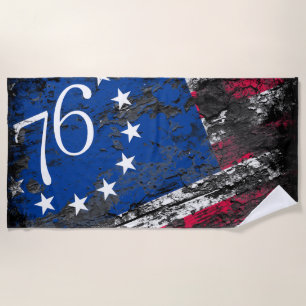 Betsy Ross Flag 1776 Patriotic 4th of July Beach Towel
