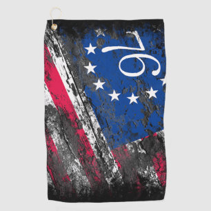 Betsy Ross Flag 1776 Patriotic 4th of July Golf Towel