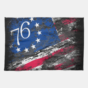 Betsy Ross Flag 1776 Patriotic 4th of July Kitchen Towel