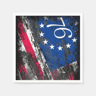 Betsy Ross Flag 1776 Patriotic 4th of July Napkin