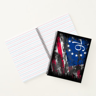 Betsy Ross Flag 1776 Patriotic 4th of July Notebook