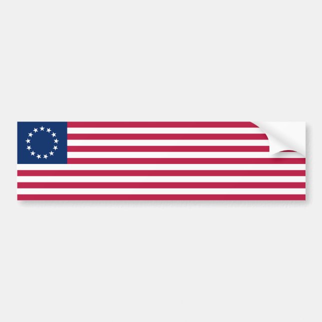 Betsy Ross Flag Bumper Sticker (Front)