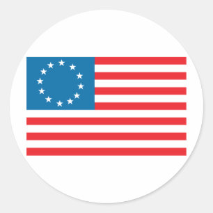 Betsy Ross Flag Classic Round Sticker
