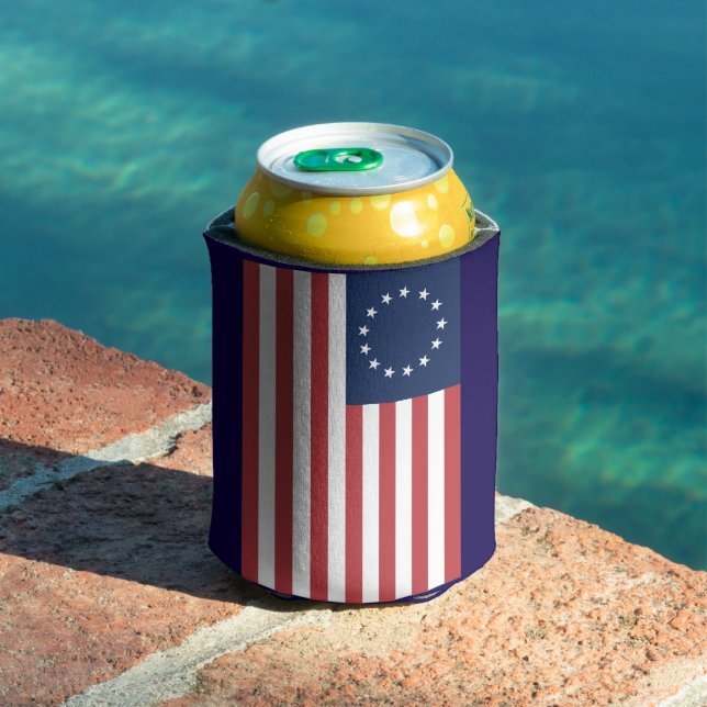 Betsy Ross Flag Design Can Cooler (In Situ Pool)