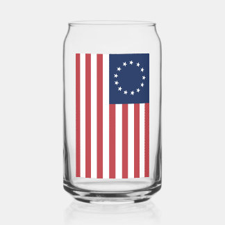 Betsy Ross Flag Design Drinkware Can Glass