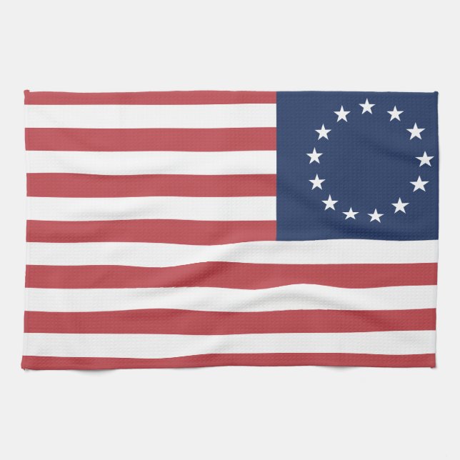 Betsy Ross Flag Design Kitchen/Bar Towels (Horizontal)
