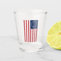 Betsy Ross Flag Design Shot glass