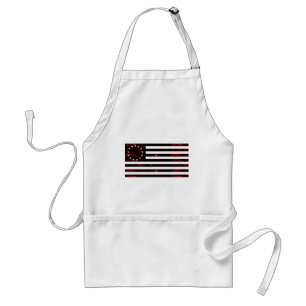 Betsy Ross Flag, Fiery Line Art Standard Apron