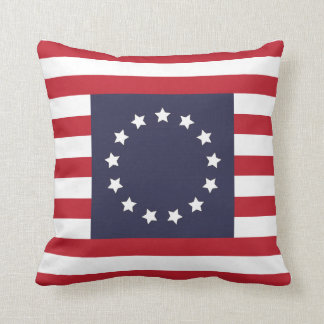 Betsy Ross Flag-inspired Throw Pillow
