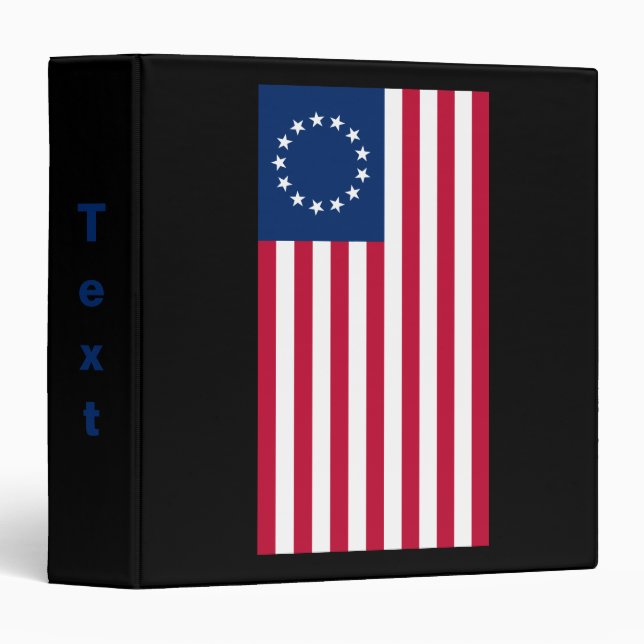 Betsy Ross Flag, Most Popular American Design Binder (Front/Spine)