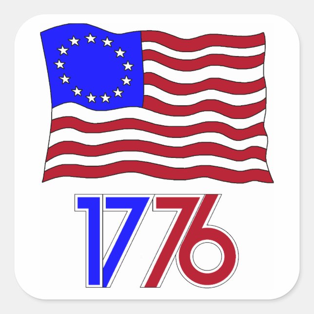 Betsy Ross Flag Sticker (Front)