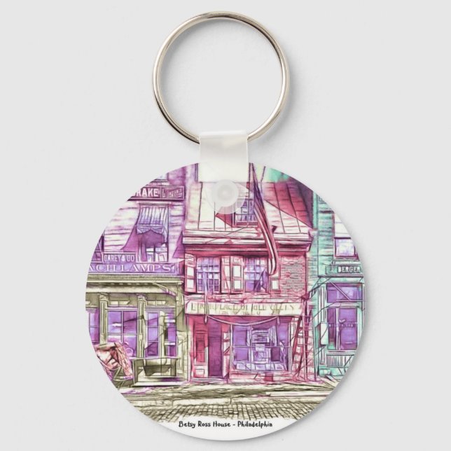 Betsy Ross House Philadelphia Keychain (Front)
