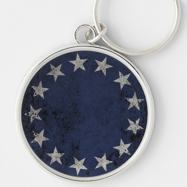 Betsy Ross Vintage American Flag Keychain (Front)