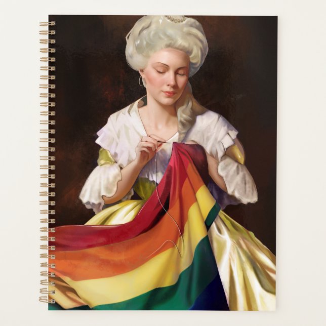 Betsy Ross voit le drapeau de la fierté (Devant)