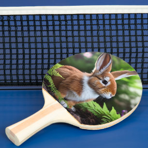 Betsy The Brown And White Bunny, Ping Pong Bat Paddle
