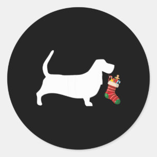 Bett Hound Christmas Stocking Stuffer Dog For Men Classic Round Sticker