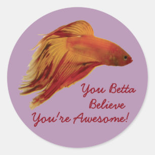 Betta Believe Classic Round Sticker