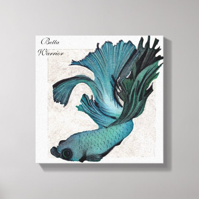 Betta Combattre le poisson dans la toile bleue ver (Recto)