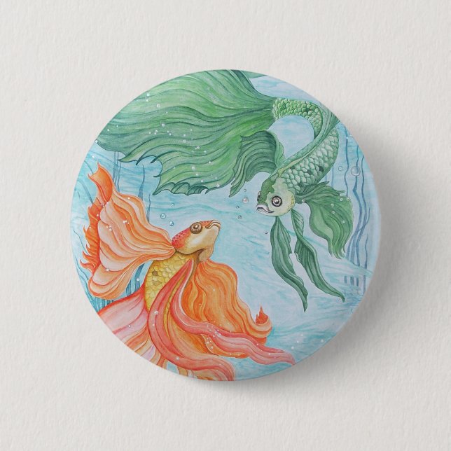 Betta Dance 2 Inch Round Button (Front)