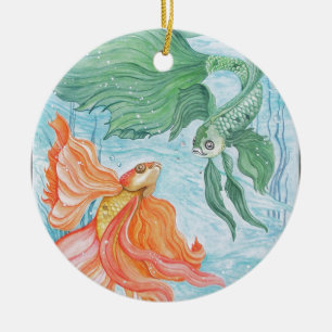 Betta Dance Ceramic Ornament