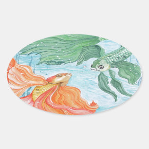 Betta Dance Oval Sticker