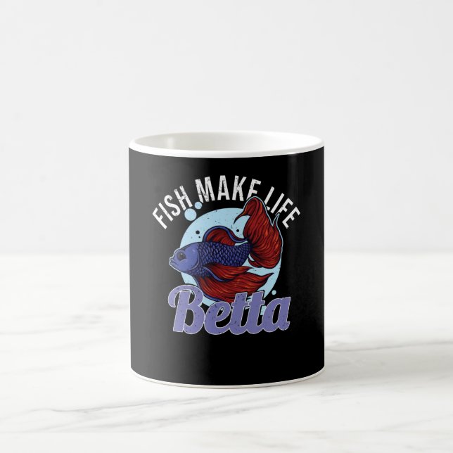 Betta Fighting Fish Aquarist Ornamental Fish Coffee Mug (Center)