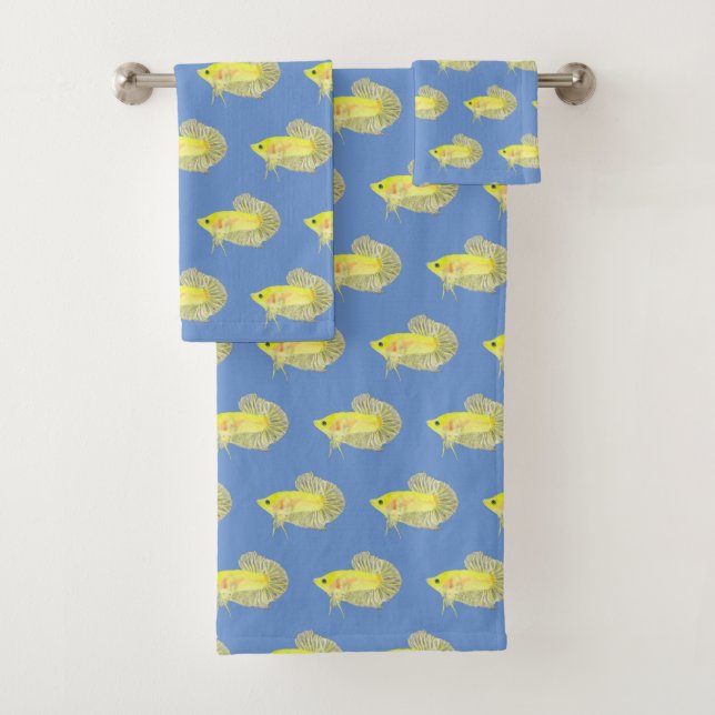 Betta Fish Bath Towel Set (Insitu)