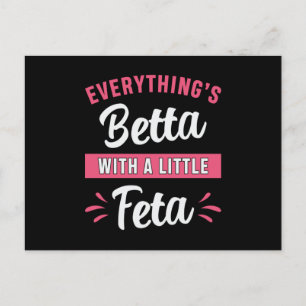 Betta Fish Betta With A Little Feta Fighting Fish Postcard