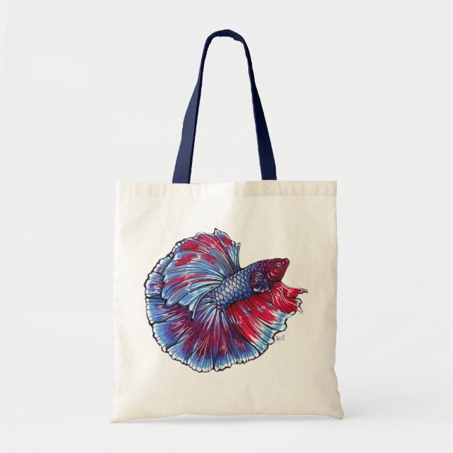 Betta fish canvas bag (Front)