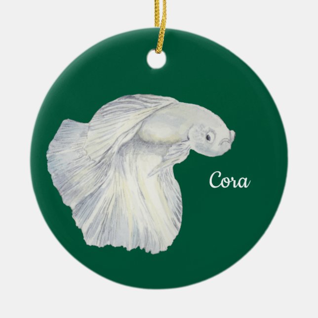Betta Fish Ceramic Ornament (Front)
