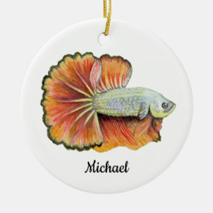 Betta Fish Ceramic Ornament