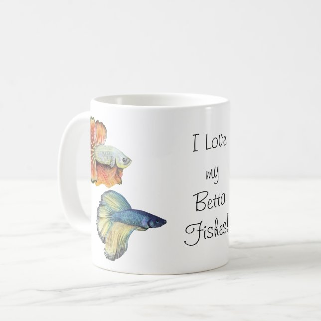 Betta Fish Coffee Mug (Front Left)