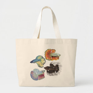 Betta Fish Large Tote Bag