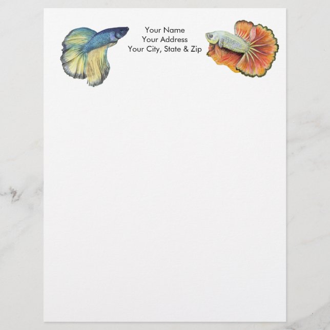 Betta Fish Letterhead (Front)