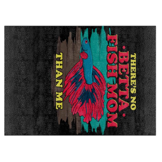 Betta Fish Mom |Aquarium Lover Cutting Board (Front)