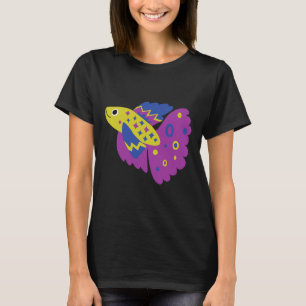 Betta Fish Ornamental Fish Ikan Pelaga Colourful C T-Shirt