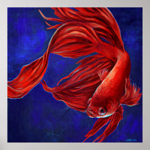 Betta Fish Painting Print