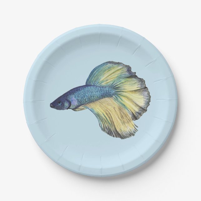 Betta Fish Paper Plate (Front)
