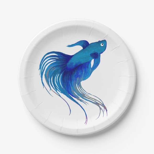 Betta Fish Paper Plate (Front)