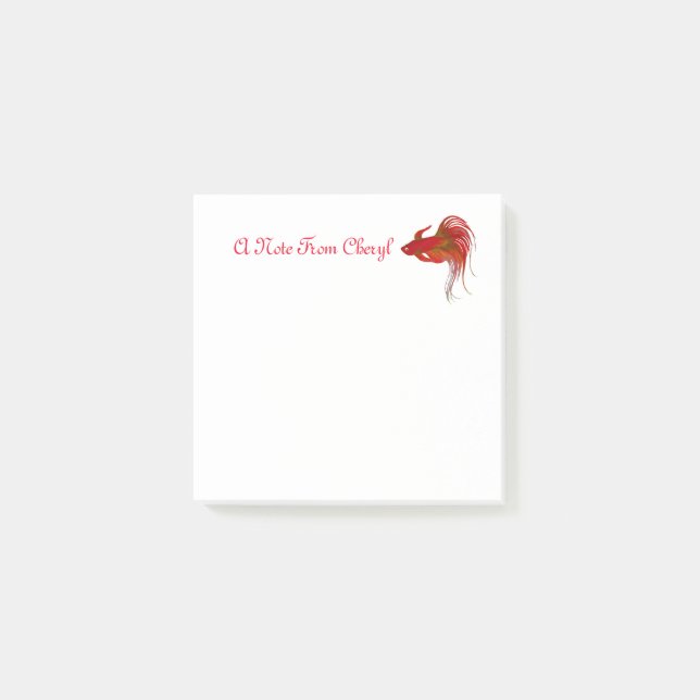 Betta Fish Post-it Notes (Front)
