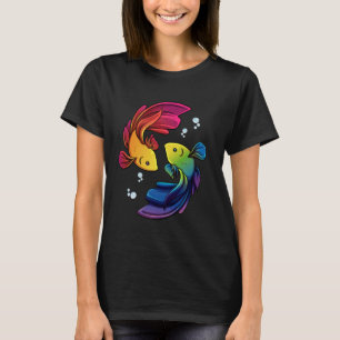 Betta Fish Shirt Rainbow Betta Siamese Fighting Fi