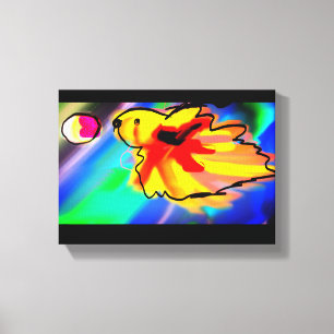 Betta Fish Slash art Canvas Print
