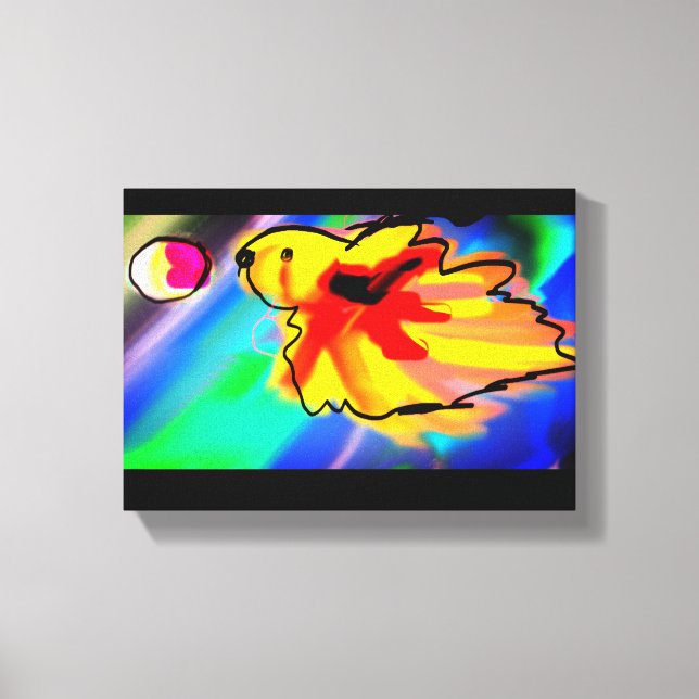 Betta Fish Slash art Canvas Print (Front)