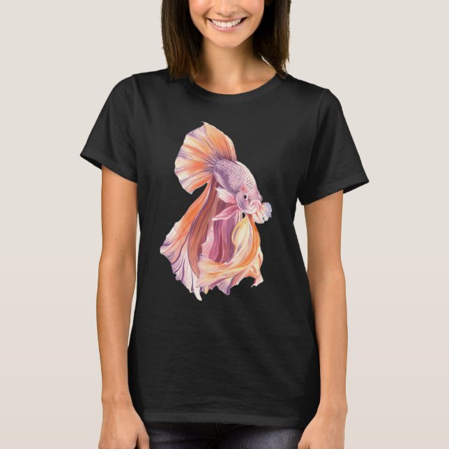 Betta Fish Watercolor T-Shirt (Front)